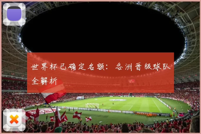 世界杯已确定名额：各洲晋级球队全解析